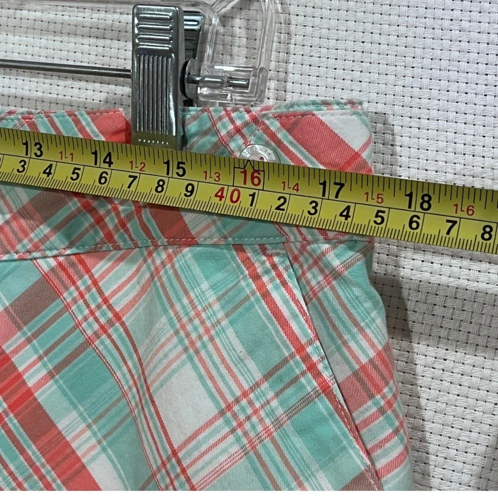 Lady Hagen Plaid Golf Skirt with Built-in Shorts Pink Aqua White Size‎ 12